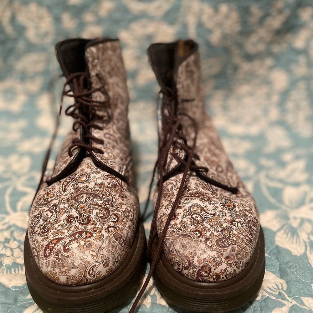 Rare Dr. Martens Paisley Jeffries Boots